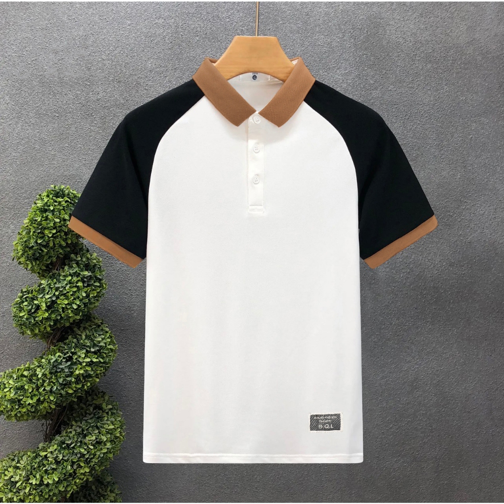 Áo Polo nam phối màu trẻ trung sang trọng vải cotton cá sấu co giãn 4 chiều kháng khuẩn - POLOMAN