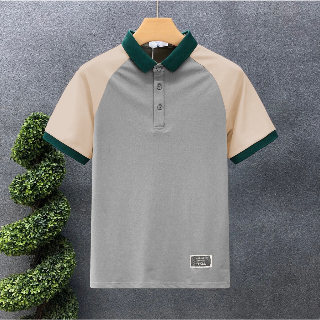 Áo Polo nam phối màu trẻ trung sang trọng vải cotton cá sấu co giãn 4 chiều kháng khuẩn - POLOMAN