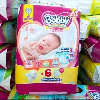 Tã/bỉm dán sx sơ sinh bobby 38 miếng và 70 miếng