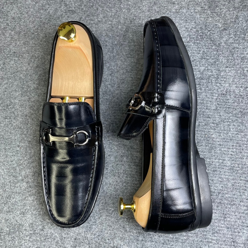 Giày Lười Nam Da Bò Quai Xích Chất Da Cao Cấp Bảo Hành 24 Tháng Mã LF10