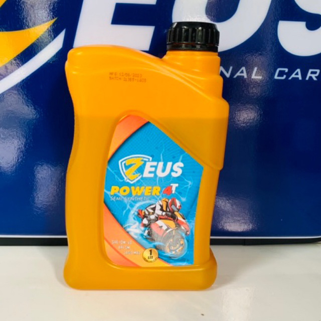 Nhớt Zeus Power 4T 10W40 1 Lít dầu động cơ xe máy cao cấp xe số và xe côn tay đời mới