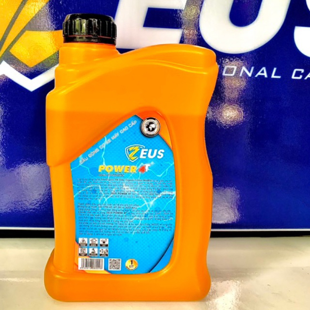 Nhớt Zeus Power 4T 10W40 1 Lít dầu động cơ xe máy cao cấp xe số và xe côn tay đời mới