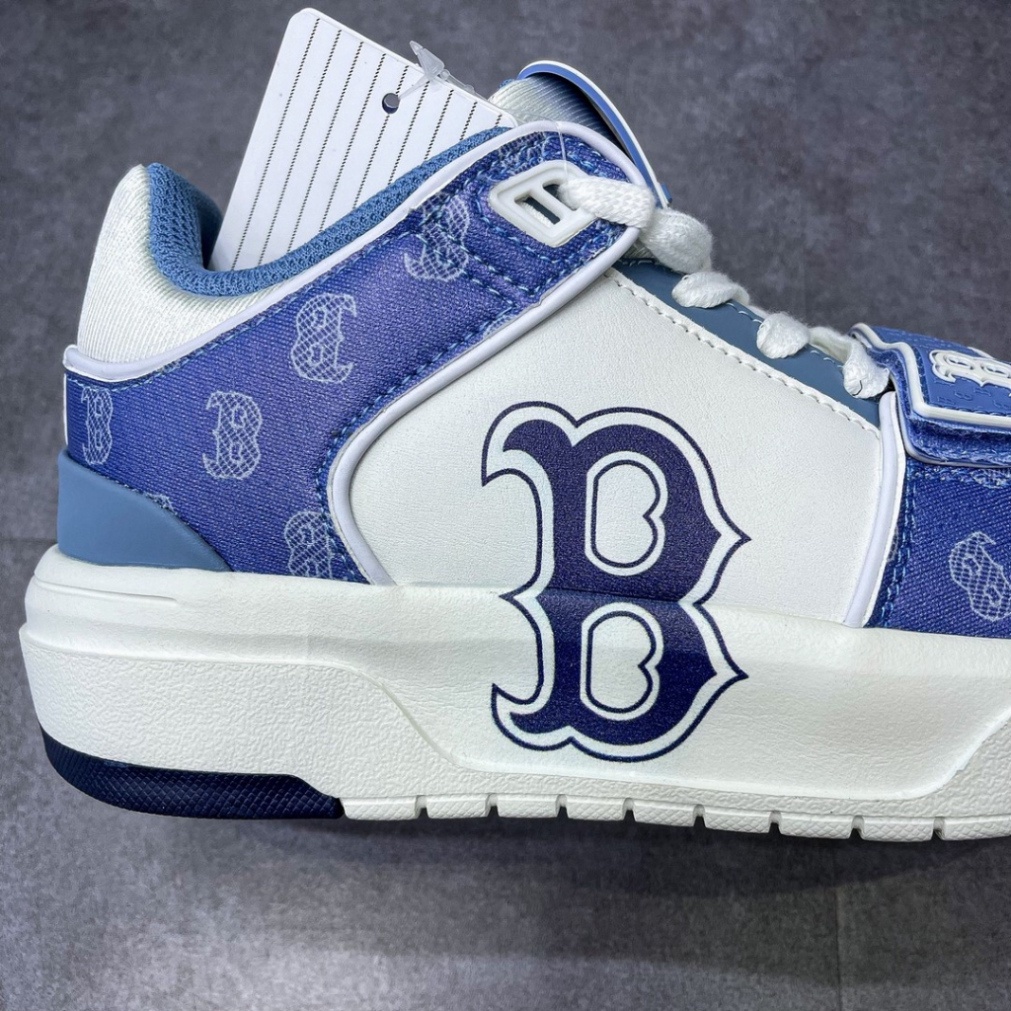 GIÀY Thể Thao sneakers M.L.B CHUNKY MONOGRAM 2023 Bản SC, Sneaker NY Xanh Navy full size 36-43