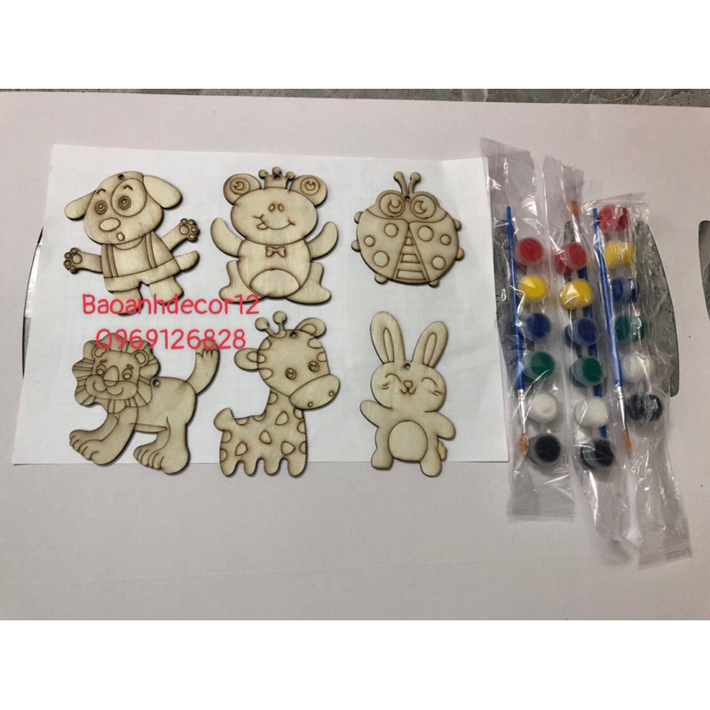 Thiệp gỗ tự tô màu Quà tặng 8/3, 20/10 tặng cô, tặng mẹ, tặng bà, tặng bạn gái, tặng bạn