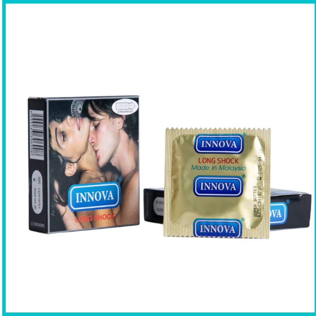 Bao cao su kéo dài thời gian quan hệ Inova đen-hộp 3 cái