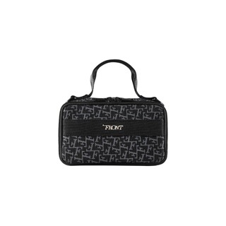Front the knight f abundant rectangle shoulder bag d123 - black - m ♟ túi đeo chéo front chất liệu polyester