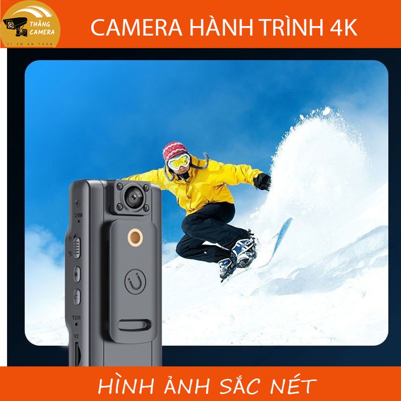 Camera hành trình 4K, kết nối wifi, ống kính rộng 150 độ, hình ảnh sắc nét