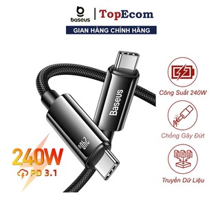 Cáp Sạc Siêu Nhanh Type C to Type C 240w PD 3.1 Baseus Tungsten Gold Cho Laptop, Tablet, Mac, SS, HUAWEI, XIAOMI