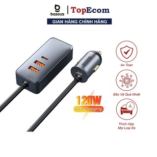 Bộ chia tẩu sạc ô tô baseus chia 4 cổng, sạc nhanh ô tô , củ sạc nhanh qc3.0, tẩu sạc ô tô - topecom