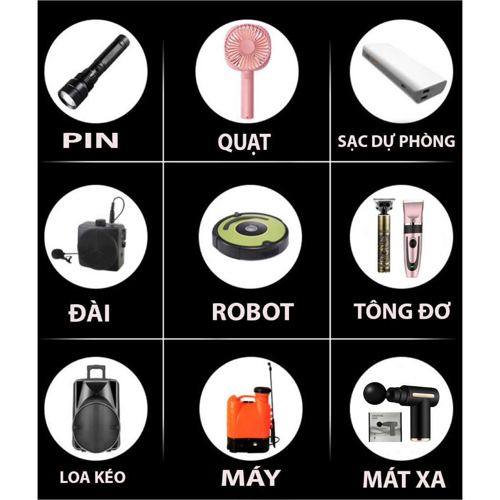 Pin sạc 18650 , 50mm,65m , đầu lồi , đầu bằng  3.7V 1200mAh đến 6800mAh  Cell pin 18650 Li-Ion.