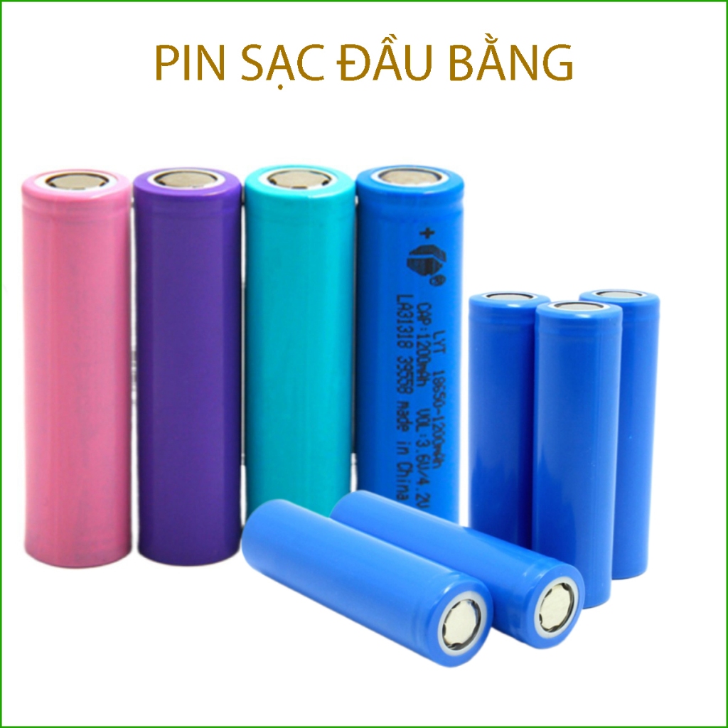 Pin sạc 18650 , 50mm,65m , đầu lồi , đầu bằng  3.7V 1200mAh đến 6800mAh  Cell pin 18650 Li-Ion.