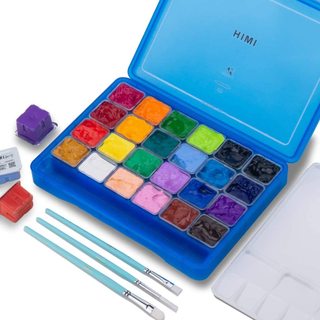 [Bản 2021] Set Gouache Himi 18/24/56 màu dạng thạch