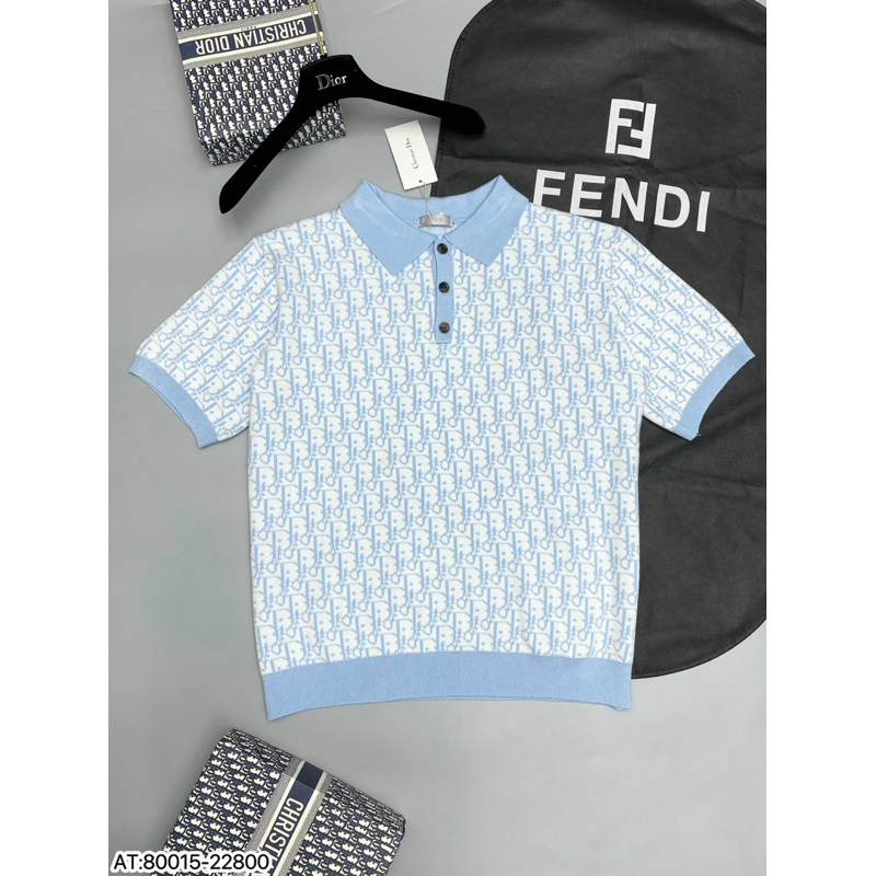 Áo polo dior chất len dập vân bản Supper QC cao cấp