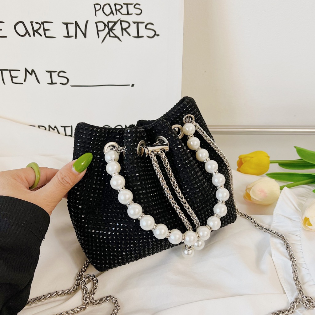 Túi xách nữ đeo chéo túi đính đá dự tiệc mini thời trang 2023 Mới Kim Cương Sáng Món quà sinh nhật