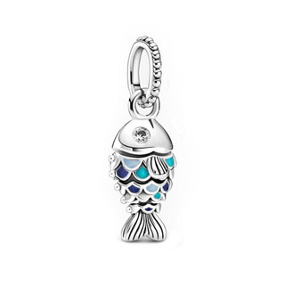 Charm treo pandora cá vây xanh charm 1359 - chuẩn bạc s925