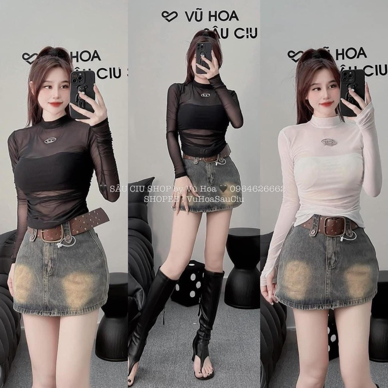 Áo lưới siêu hót kèm baza hot 2023