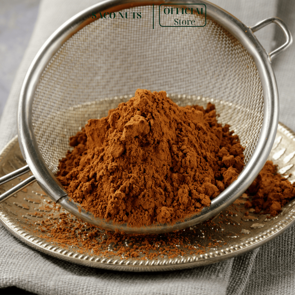 Bột cacao, cacao nguyên chất 100% organic Đăk Lăk chuẩn vị 500gr - SACO NUTS