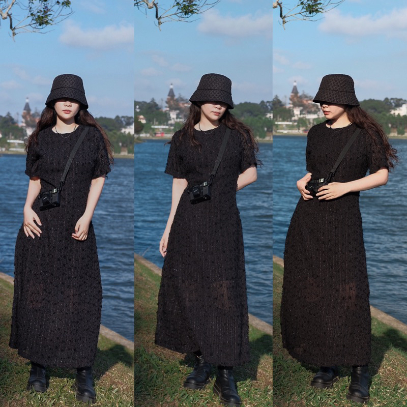 Bittersweet - Váy dài dáng suông cổ tròn Chilly Dress