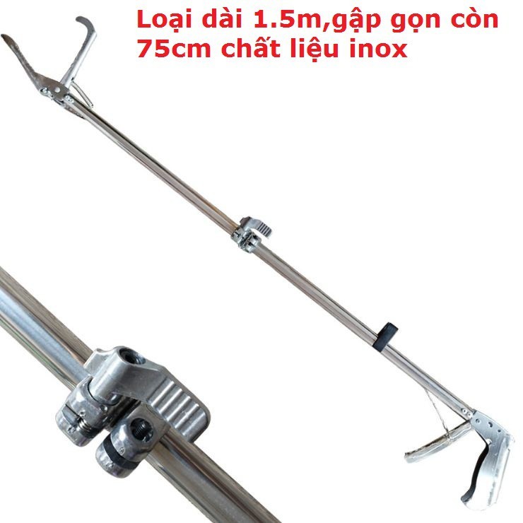 Gậy bắt rắn chuyên dụng dài 3m có tăng đơ rút ngắn kéo dài-Gậy kẹp rắn