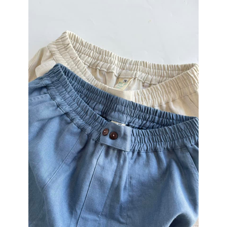 Quần linen tưng dày ghép 8 mảnh - Mé Hè