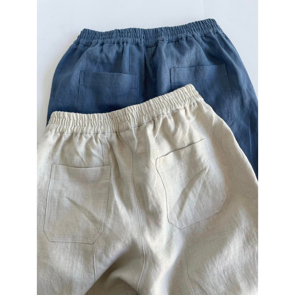 Quần linen tưng dày ghép 8 mảnh - Mé Hè