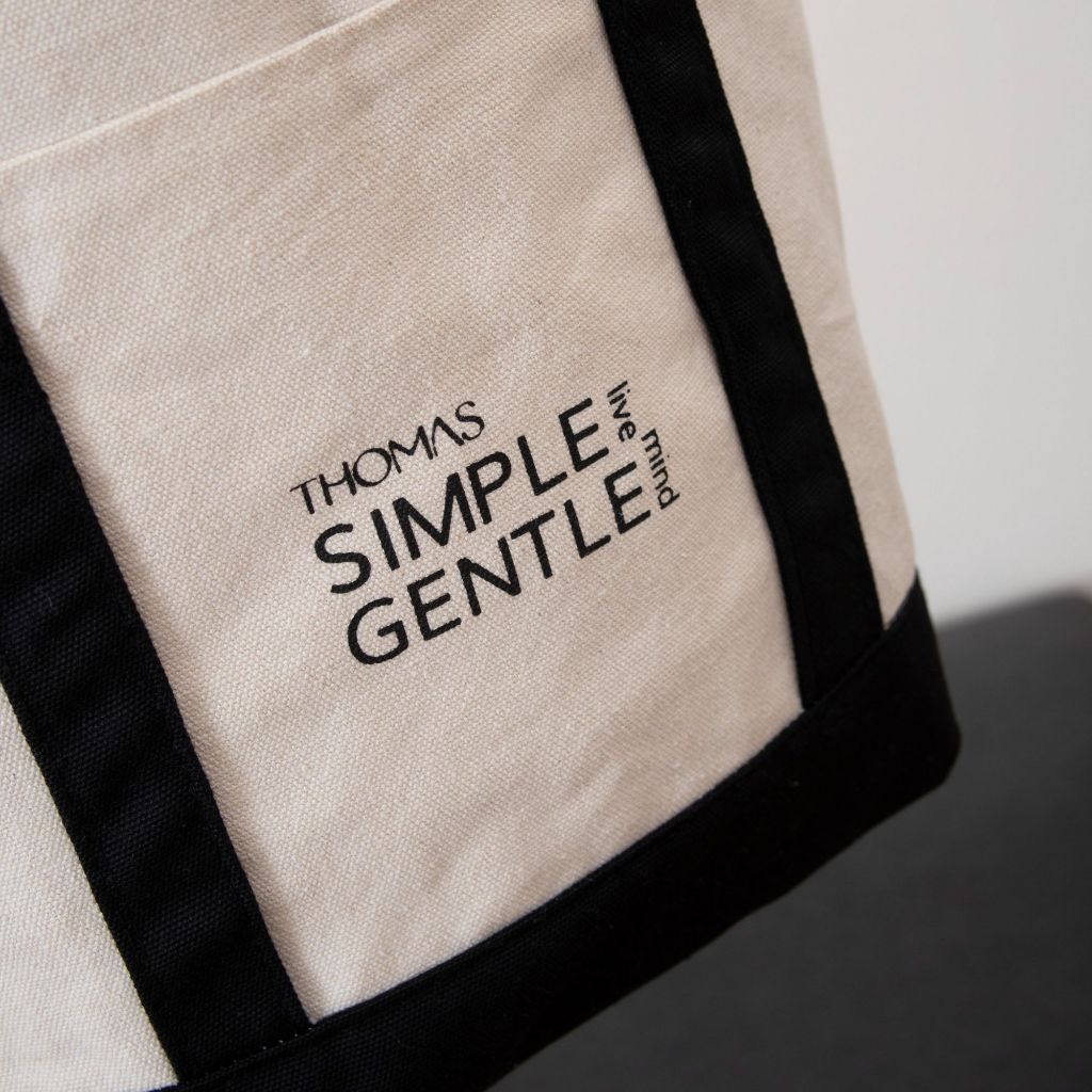 Túi vải canvas Mini tote bag cao cấp chính hãng Thomas Stu Simple live Gentle mind