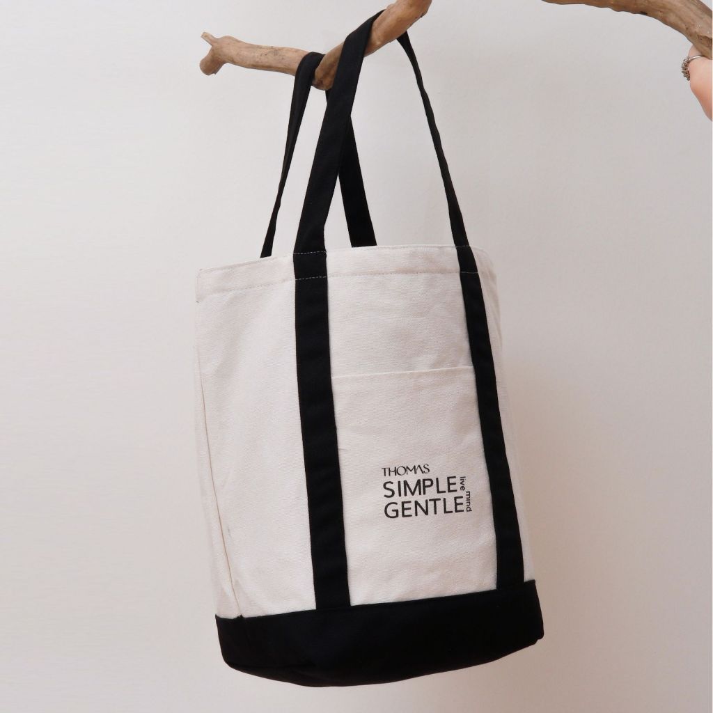 Túi vải canvas Mini tote bag cao cấp chính hãng Thomas Stu Simple live Gentle mind