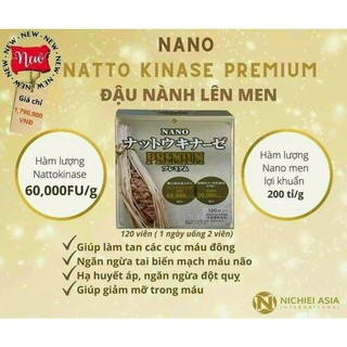 Nano nattokinase premium alpha 120 viên - thực phẩm bảo vệ sức khỏe