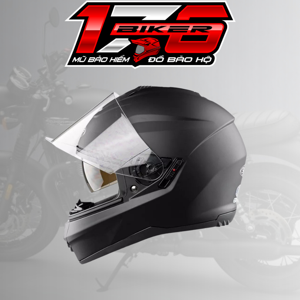 Mũ bảo hiểm Fullface 2 kính SUNDA 823 - BIKER 176 - Mũ bảo hiểm & Đồ bảo hộ