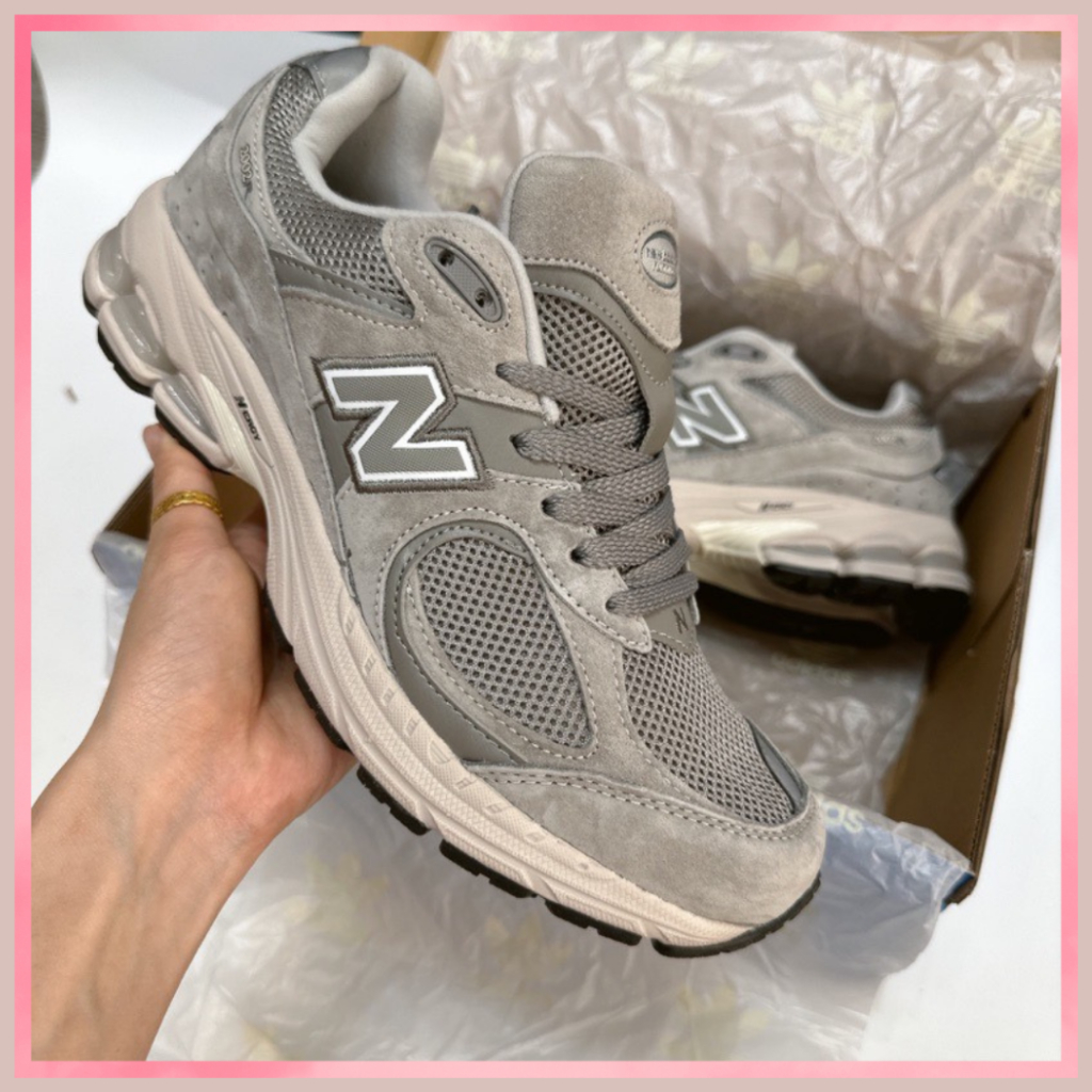 Giày thể thao nam nữ 💕 giày nb 2002r chữ xám, phong cách thời trang dễ phối đồ size 36-43