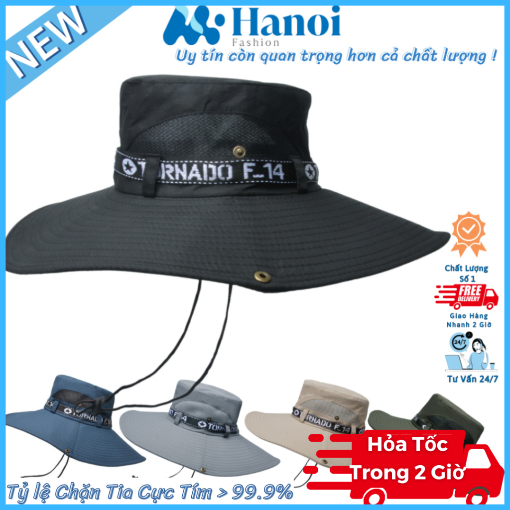 Mũ Bucket Vành Rộng Hanoi Fashion, Mũ Tai Bèo Chống Nắng Tia UV Cao Cấp Thời Trang Hàn Quốc Dành Cho Nam HB11