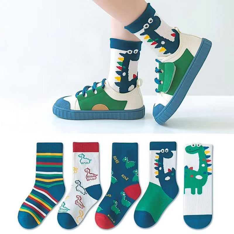 Set 5 Đôi Tất Cho Bé Trai, Bé Gái Hoạ Tiết Dễ Thương Giữ Ấm Chân Cho Bé