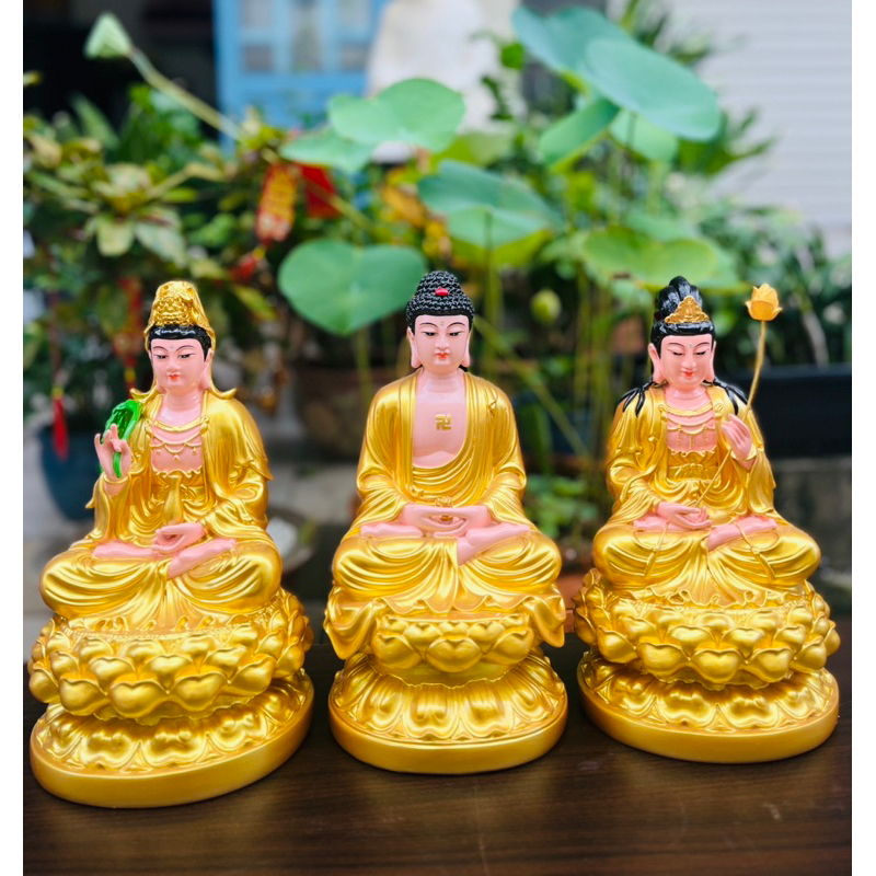 Tôn Tượng Tam Thánh Tây Phương 30CM