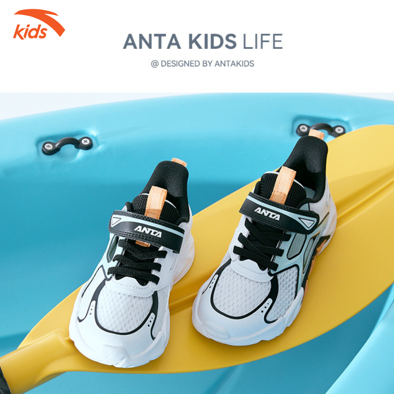 Giày sandal thể thao bé trai Anta Kids W312329979 bít mũi bảo vệ mũi chân bé tối đa