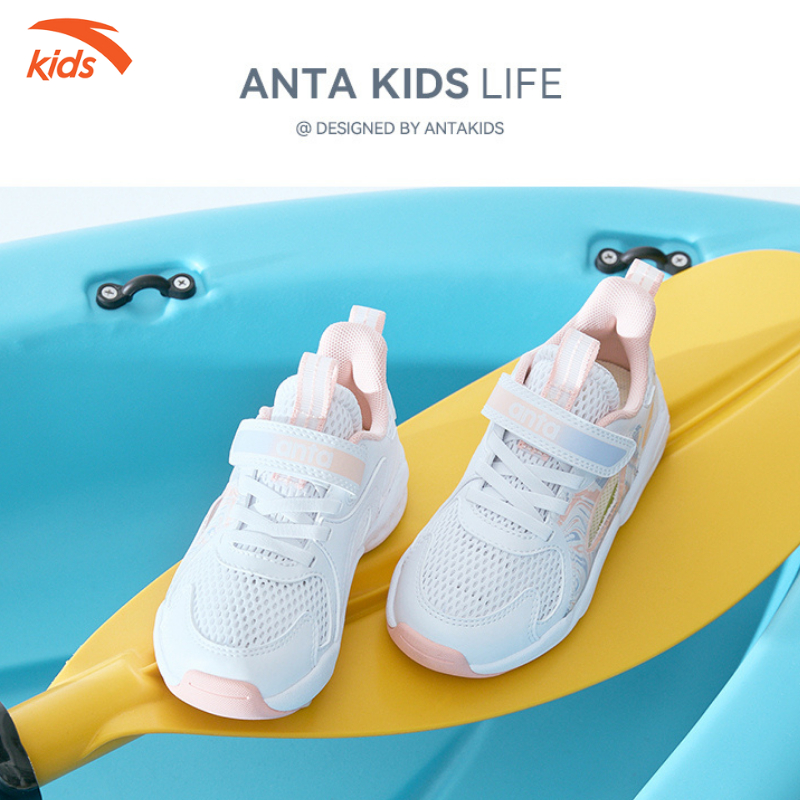 Giày sandal thể thao bé gái Anta Kids W322329980 bít mũi bảo vệ mũi chân bé tối đa