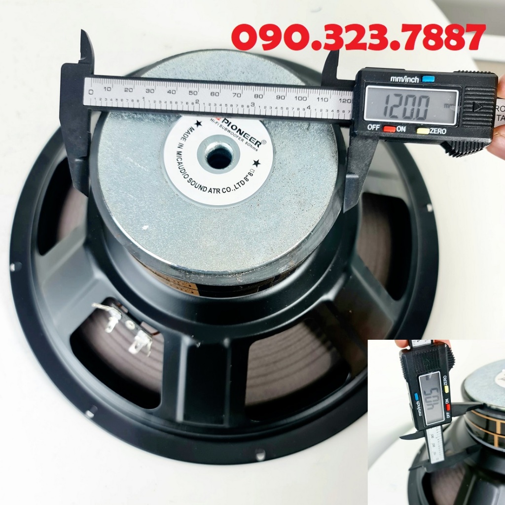 01 Loa Bass 30 / 12 inch Pioneer loa trầm nam châm kép . Âm thanh mạnh mẽ tự nhiên.