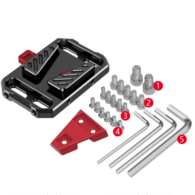 Đế plate gắn Pin Vmount kèm ngàm block rail 15mm