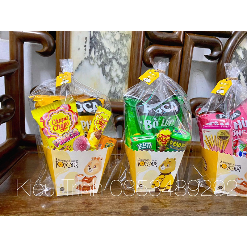 Túi đựng bánh cookie dạng cao - to đựng quà mini cho bé yêu ❤