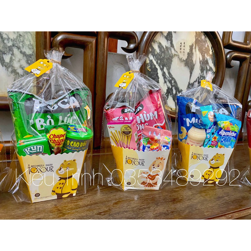 Túi đựng bánh cookie dạng cao - to đựng quà mini cho bé yêu ❤