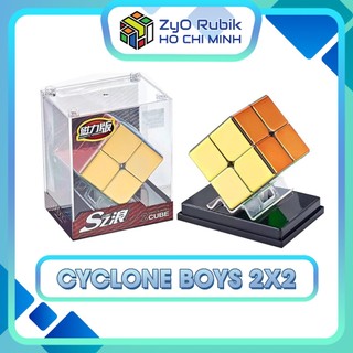 Rubik cylclone boys gương 2x2x2 có nam châm không viền- rubic 2 tầng đồ chơi trí tuệ- zyo rubik hồ chí minh