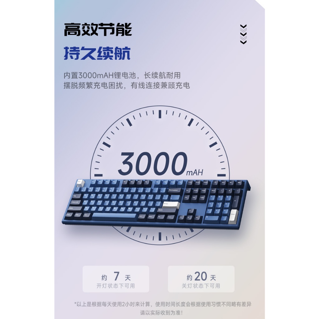 Bàn phím cơ MG108B full size kết nối không dây Bluetooth/2.4Ghz/Type-C