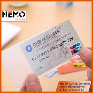 Combo 6 vỏ bọc trong suốt bảo vệ thẻ căn cước, bằng lái xe, thẻ ngân hàng an toàn và tiện dụng