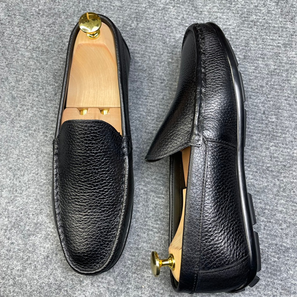 Giày Lười Nam Da Bò Vân Chất Da Bò Cao Cấp Bảo Hành 24 Tháng Mã LF11