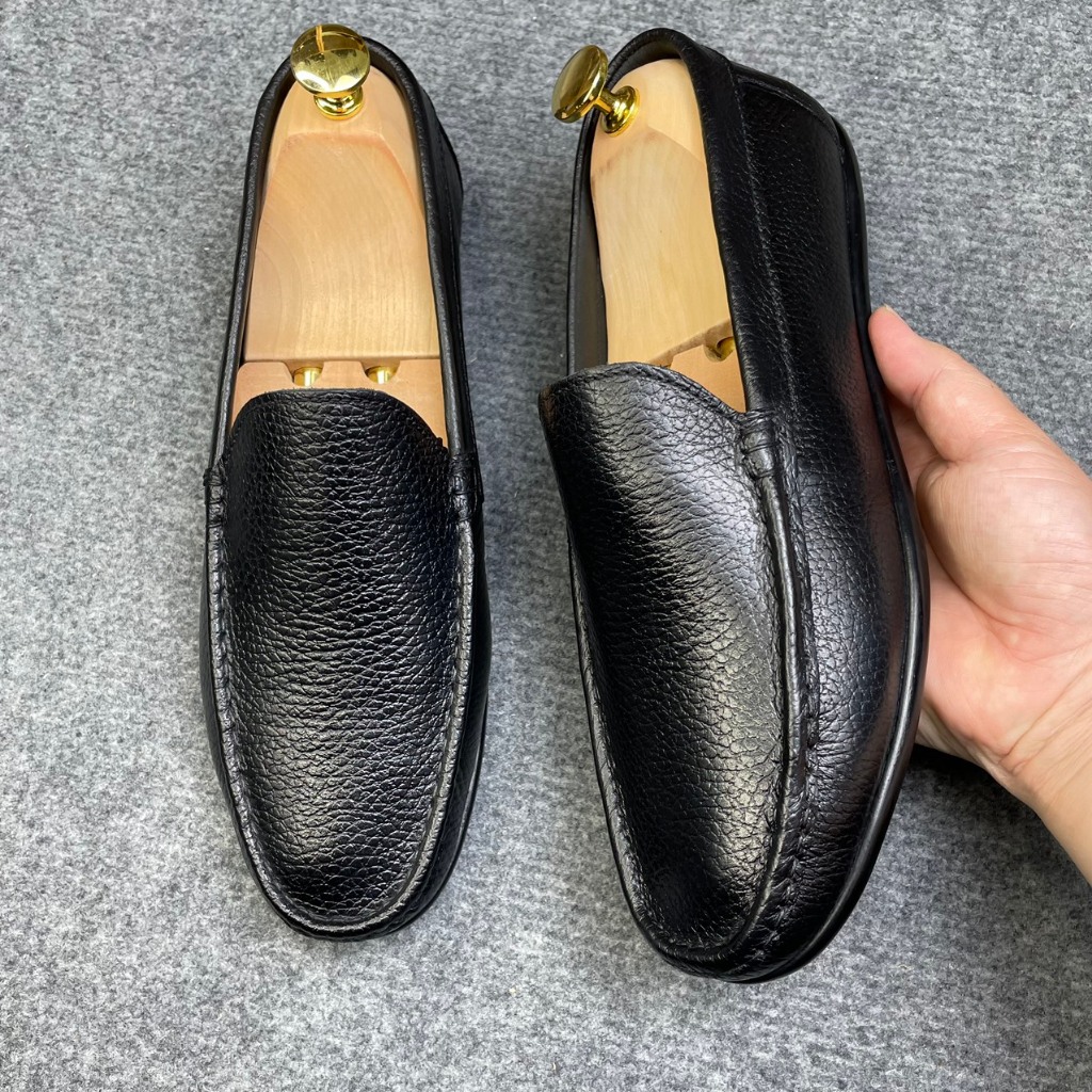 Giày Lười Nam Da Bò Vân Chất Da Bò Cao Cấp Bảo Hành 24 Tháng Mã LF11