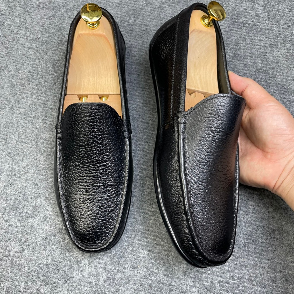 Giày Lười Nam Da Bò Vân Chất Da Bò Cao Cấp Bảo Hành 24 Tháng Mã LF11