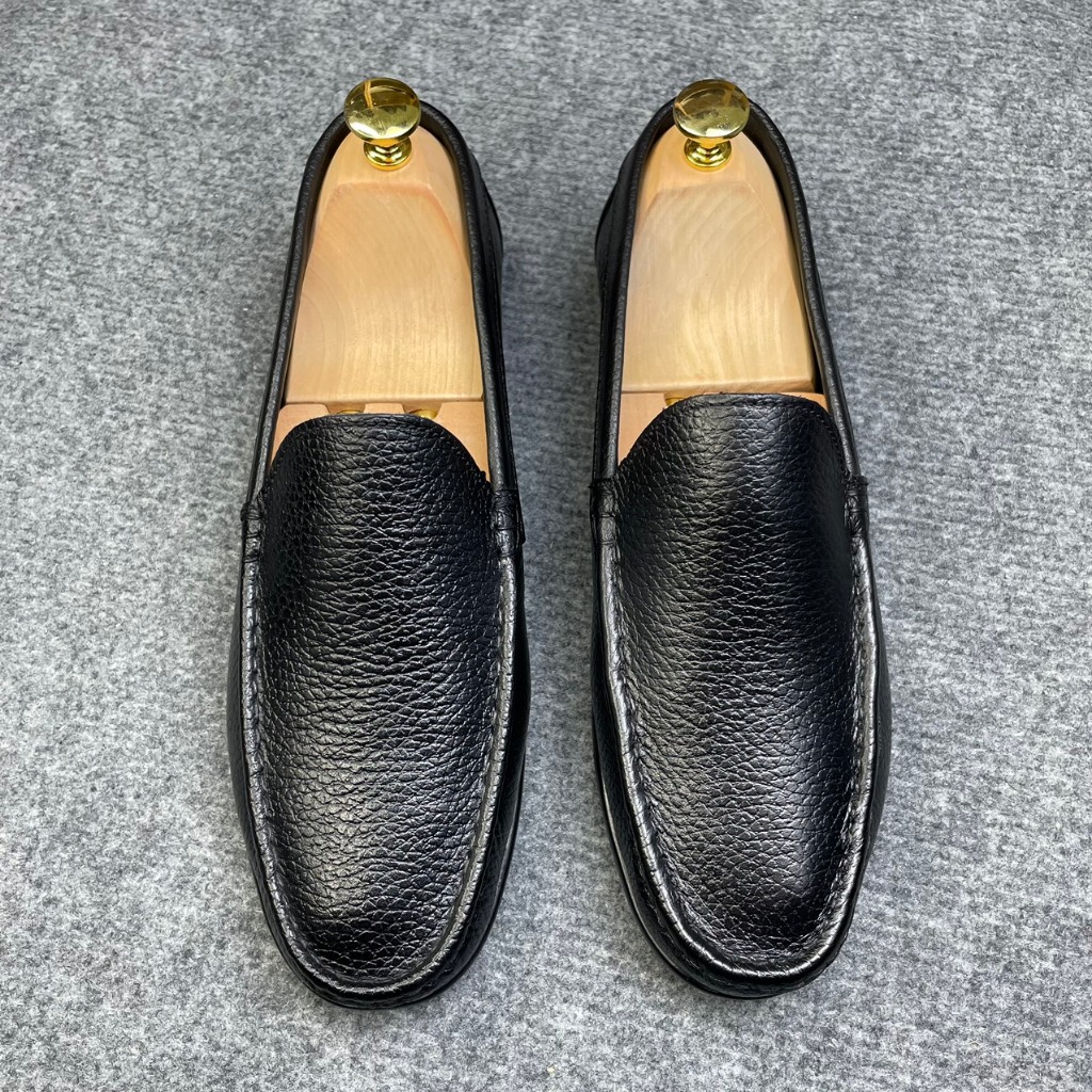 Giày Lười Nam Da Bò Vân Chất Da Bò Cao Cấp Bảo Hành 24 Tháng Mã LF11