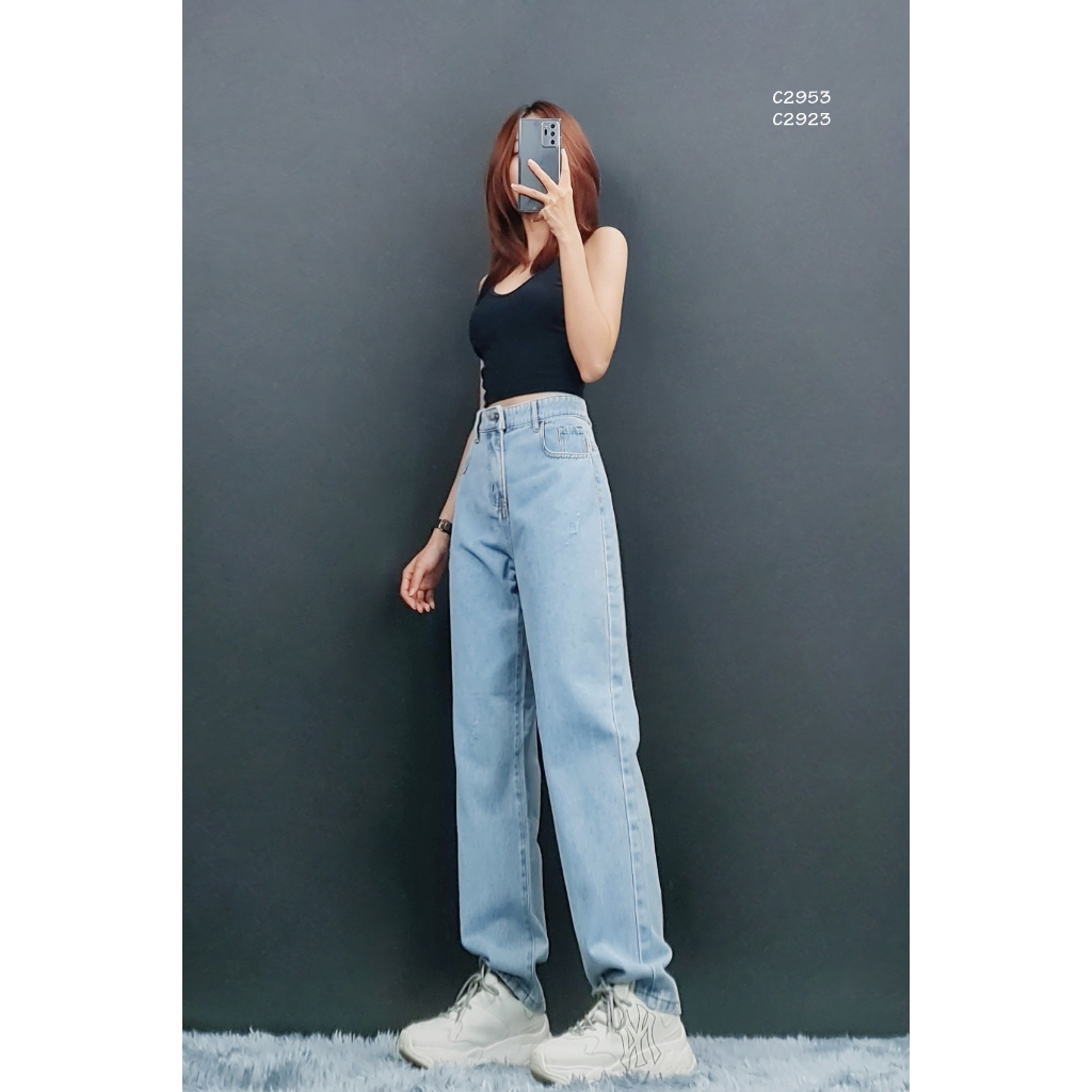 C2953 - 	Áo thun gân 2 dây croptop trơn