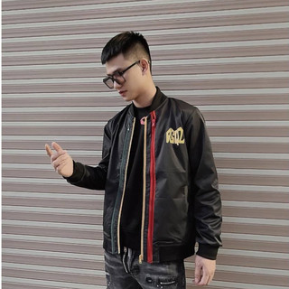 Áo khoác DSQ khóa kéo 3 màu độc lạ-Áo khoác bomber nam form dáng nổi bật cực chất