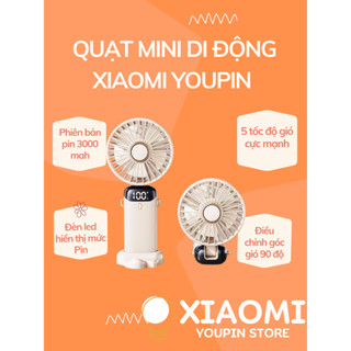  Quạt mini Di Động xiaomi youpin huachuang 5 Tốc Độ Gió Có Màn Hình led  pin dung lượng cao 3000mah 