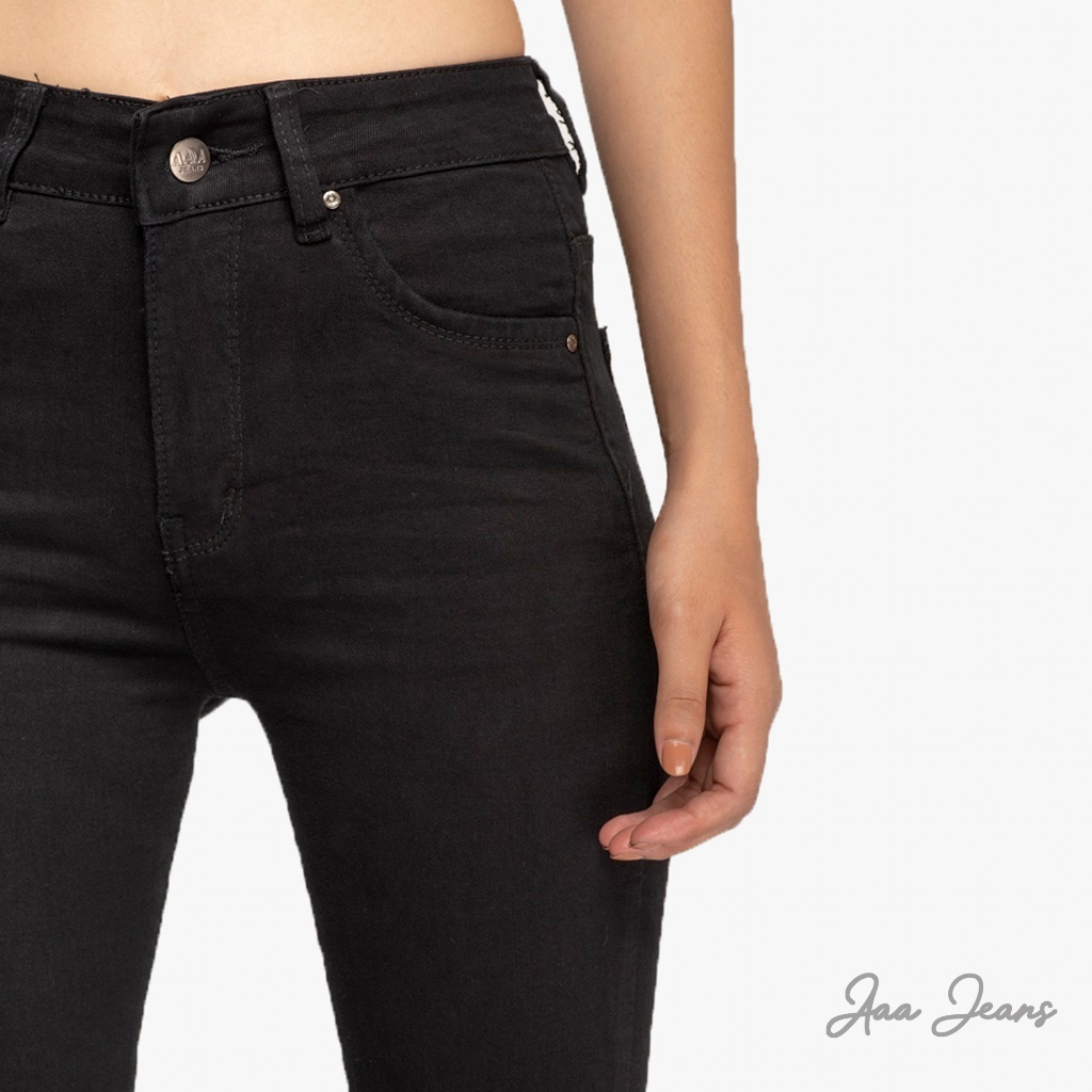 Quần Jean Đen Nữ Lưng Cao Skinny AAA JEANS